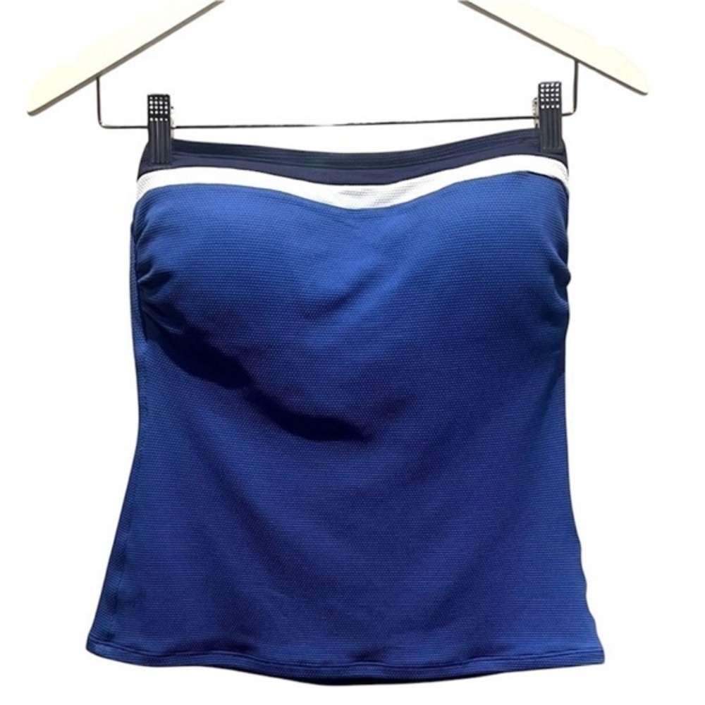 Tommy Bahama Women’s Bandkini Island cays Color block Bandeau Swim Top Small